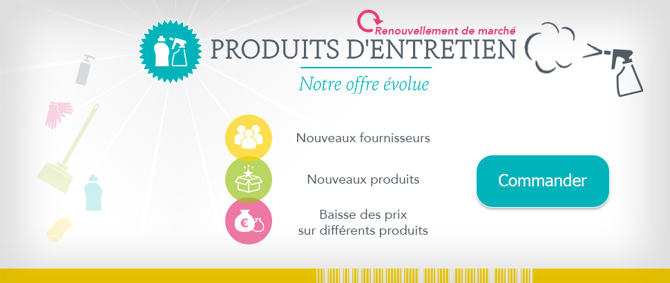 Nouveau marché de produits d'entretien