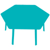 Catégorie Table hexagonale