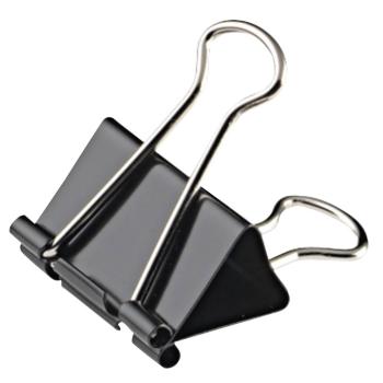 Boite de 12 pinces metal double clip - 19 mm