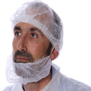 Cache-barbe PLP 0 tissé blanc