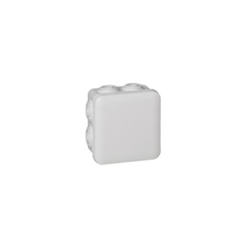 Boite dérivation carrées plexo 7 embouts 80x80x45 gris