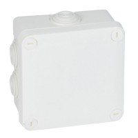 Boite dérivation carrées plexo 7 embouts 105x105x55 blanc