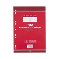 Paquet de 100 pages copie simple a4 perforées petits carreaux 90g
