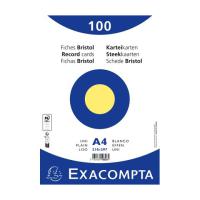 Paquet de 100 fiches bristol A4 - uni couleur sous film