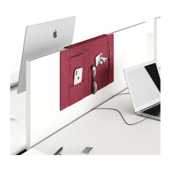 Panneau écran frontal pour bureau 120 cm + Support  Universel chêne