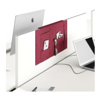 Panneau écran frontal pour bureau 160 cm + Support Universel chêne