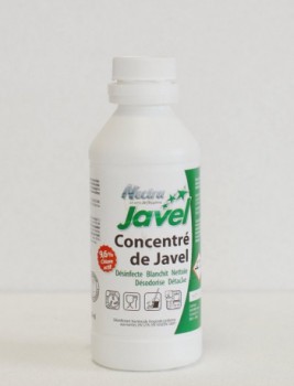 Javel 9.6° chlore actif colis 30 cruchons x 250ml 132440