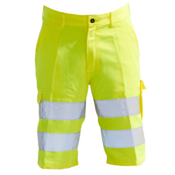 BERMUDA HAUTE VISIBILITE
Bermuda haute visibilité avec 2 bandes rétroréfléchissantes par jambe
Toutes tailles