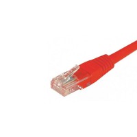 Cable rj45 catégorie 6 u/utp rouge - 0.5m