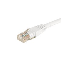 Cable rj45 catégorie 6 u/utp blanc - 0.5m