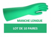 Paire de gants nitrile manches longues