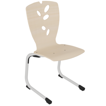 Chaise AN170 coque C11 Natura bois Blueprotech piètement aluminium époxy - T5