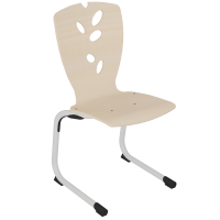 Chaise AN170 coque C11 Natura bois Blueprotech piètement aluminium époxy - T5