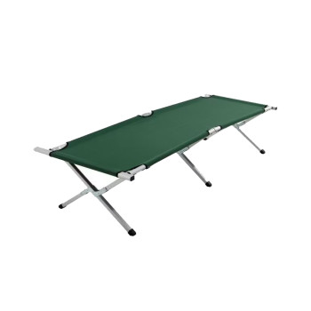 Lit de camp pliant vert foncé / alu 190cm