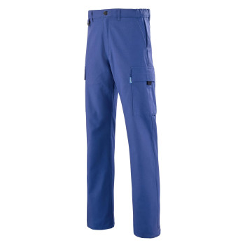PANTALON PITON MULTIPOCHES 100% COTON BLEU BUGATTI 