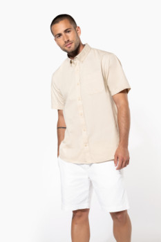 CHEMISE COTON HOMME MC BLANC K587