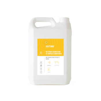 Nettoyant Désinfectant de surfaces alimentaires Aseptiway BIO TECH - 5L