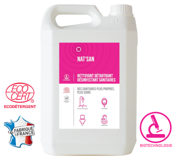 Nettoyant dégraissant désinfectant sanitaires Nat'San - 5L
