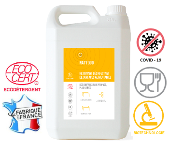 Nettoyant désinfectant de surfaces alimentaires Nat'Food - 5L