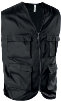 GILET KARIBAN BLEU MARINE MULTIPOCHES