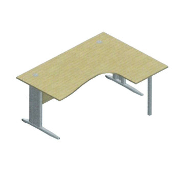 Bureau compact 160 x 120 cm avec retour