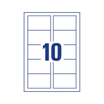 Boite de 100 etiquettes 105x57 multiusage