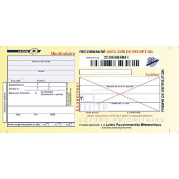 Boite 100 recommandes avec ar