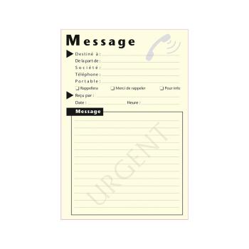 Bloc message 100x150mm jaune