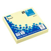 Notes repositionnables intronotes 75x75 mm jaune