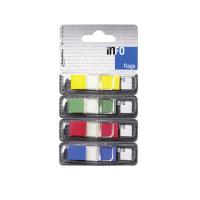 Marque-pages etroit bout couleur 4 blocs de 36 j/v/ro/b