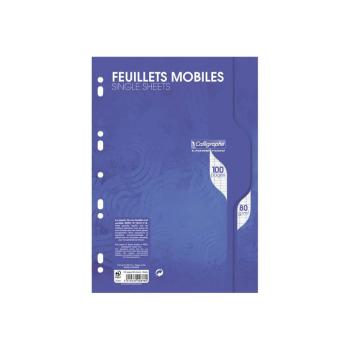 Paquet de 200 pages copie simple a4 perforées grands carreaux 90g