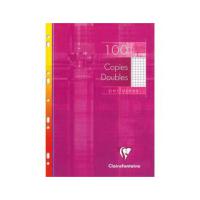 Paquet de 100 pages copie double a4 perforées petits carreaux 90g