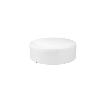 Pouf ottoman rond simili cuir - D120 cm