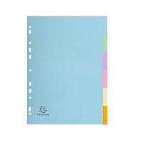 Intercalaire carton a4 6 positions pastel