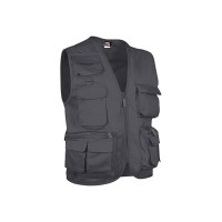 Gilet SAFARI noir multipoches
