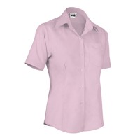 Chemisette femme oporto blanche polycoton 120g/m² m.courtes poche coeur