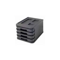 Module de classement 4 tiroirs recycle noir