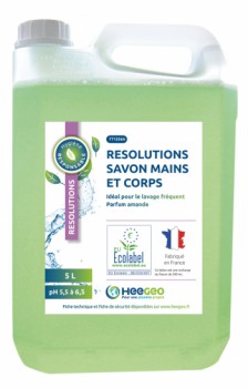 Pdt eco savon mains et corps creme resolutions amande - 5L