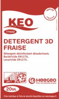 Pdt detergent sol 3d doses fraise keo