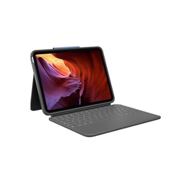 Housse/Clavier Logitech Rugged Folio Durci iPad (10e génération) - Gris basalte