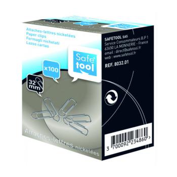 Boite de 100 trombones 32 mm