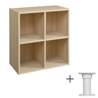 Meuble range sacs sans pieds empilable - 16 casiers ouverts