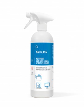 Nettoyant surface lisses, vitres et écrans avec pulvérisateur NAT GLASS - 750ml