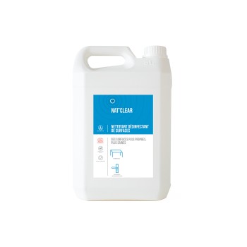 Nettoyant désinfectant de surfaces Nat'Clear - 5L