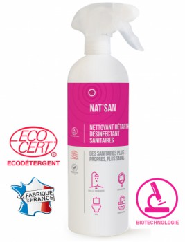 Nettoyant détartrant désinfectant sanitaires nat san ecocert - 750ml