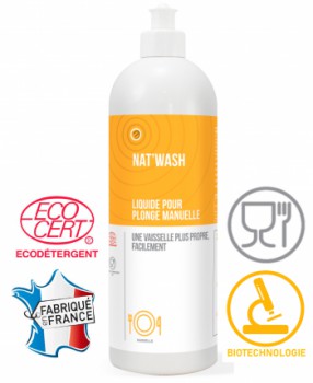 Liquide vaisselle nat wash ecocert - 750ml