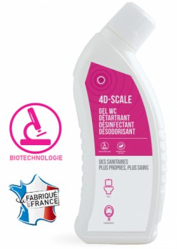 Gel wc détartrant désinfectant désodorisant 4d-scale - 750ml