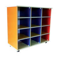 Meuble de rangement 15 casiers ouverts