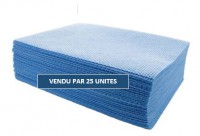 Lavettes bleues non tissees alveolees 35x50cm biottiss super cca