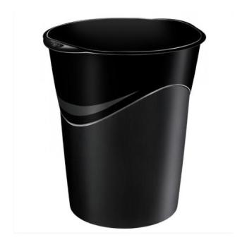 Corbeille a papier pleine 15l noire